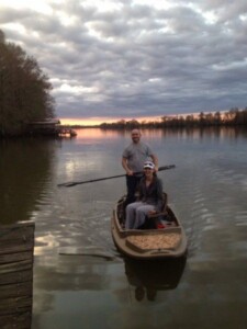 Couple on row boat at Lakeview Lodge